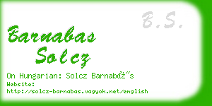 barnabas solcz business card